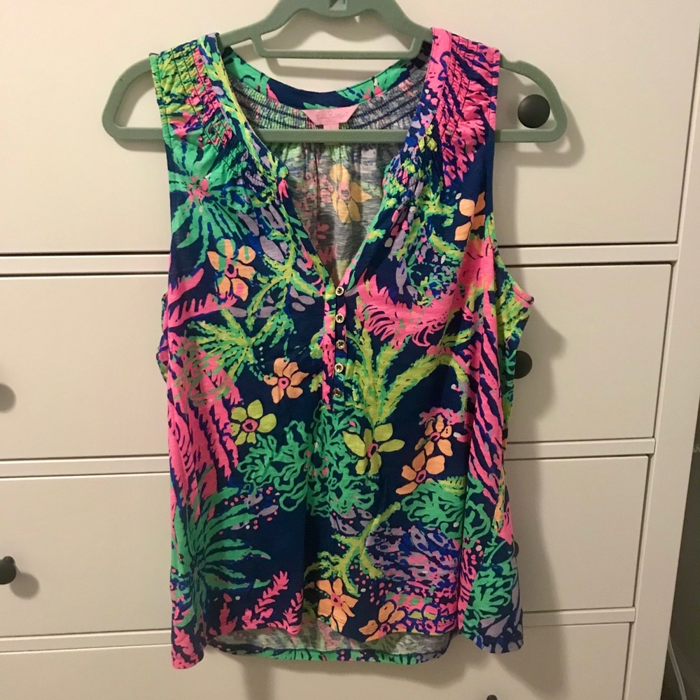 Lilly Pulitzer Essie Tank In All Aglow